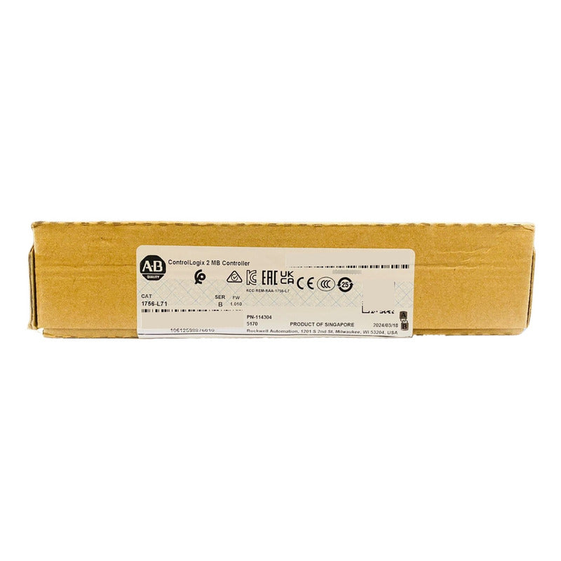 1756-l71  Controllogix Cpu Plc 2mb. Allen-bradley