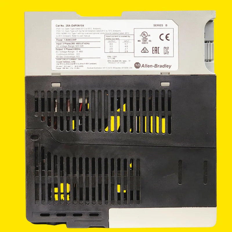 Variador Allen-bradley Powerflex 523 25a-d4p0n104 2hp 480v