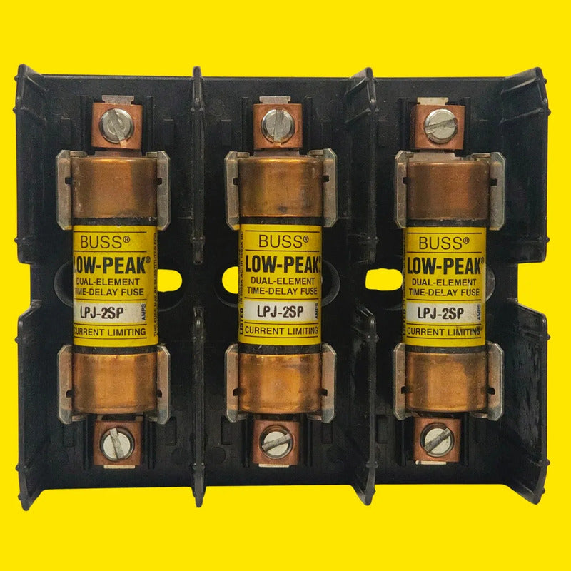 Bloque Bussmann J60030-3cor Con 3 Fusibles Lpj-2sp 2a 600v