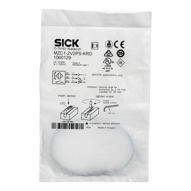Sick Mzc1-2v2ps-krd 1060129 Sensor Magnético Cilindro