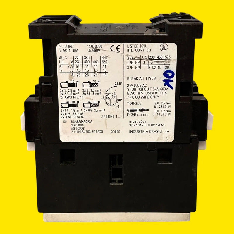 Siemens 3rt1026-1a Contactor De Potencia Sirius
