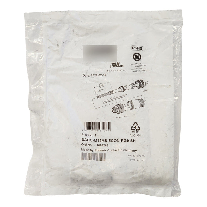 Conector M12 Phoenix Contact Sacc-m12ms-5con-pg9-sh Macho