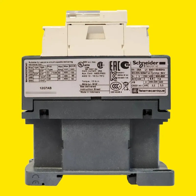 Schneider Lc1d12g7 Contactor Tesys D 12a 120v Ca 3p