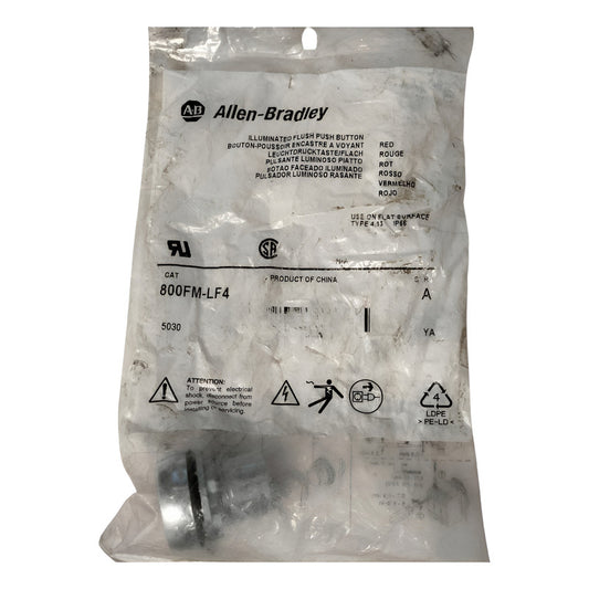 Allen Bradley 800fm-lf4 Push Botton Illuminated Plata