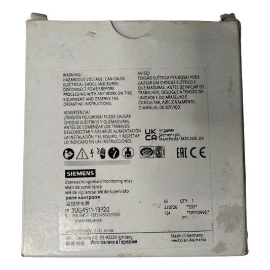 Siemens 3ug4511-1bp20 Rele De Vigilancia Nuevo