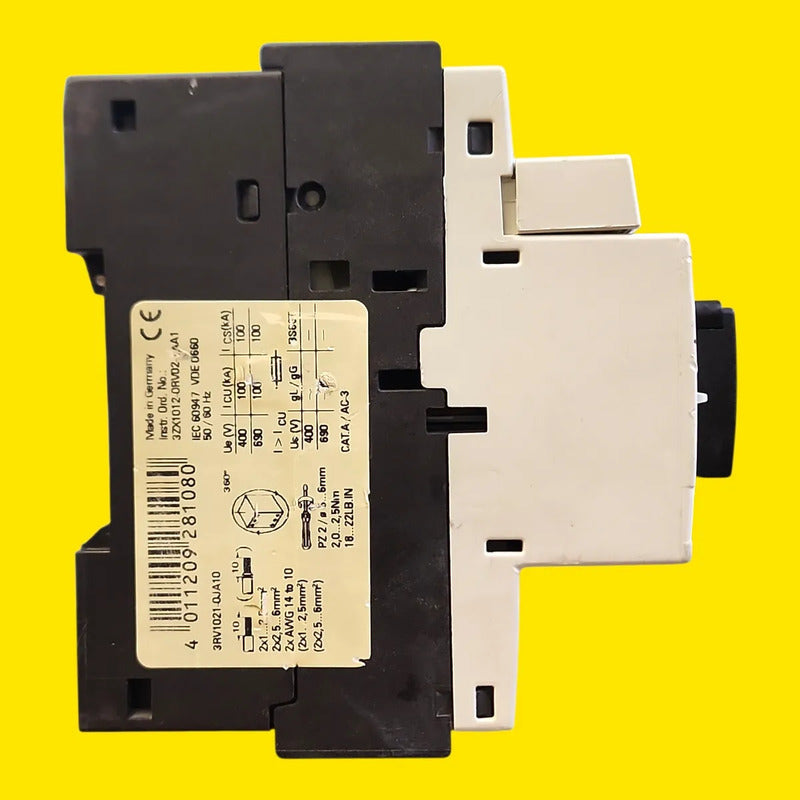 Siemens 3rv1021-0ja10 Guardamotor Sirius 0.7-1a 3 Polos 50hz/60hz