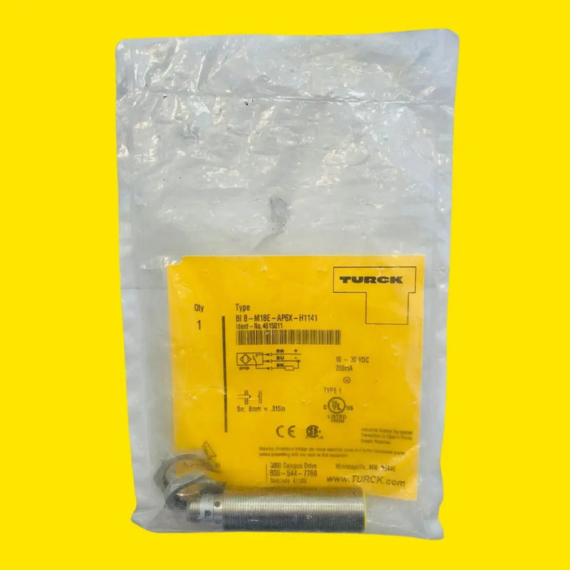 Sensor Inductivo Turck Bi8-m18e-ap6x-h1141 4615011  Pnp Ip67