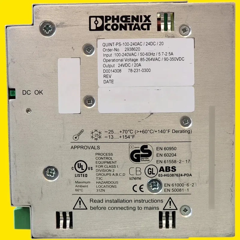 Phoenix Contact Quint-ps 24v 20a 2938620 Fuente