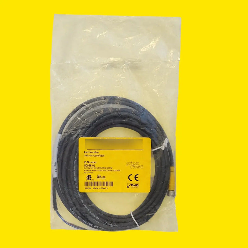 Turck Pkg 4m-4/s90/s618 Cable Conector Hembra 4 Pin