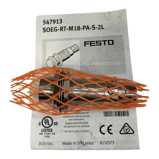 Festo Soeg-rt-m18-pa-s-2l Sensor Reflex