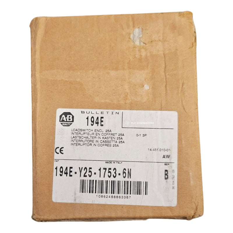 Allen-bradley 194e-y25-1753-6n 25a