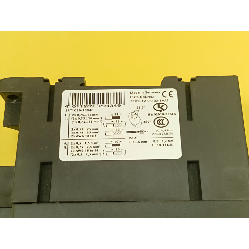 Contactor *siemens 3rt1036-1bb40 50a, 400vac Bobina 24vdc