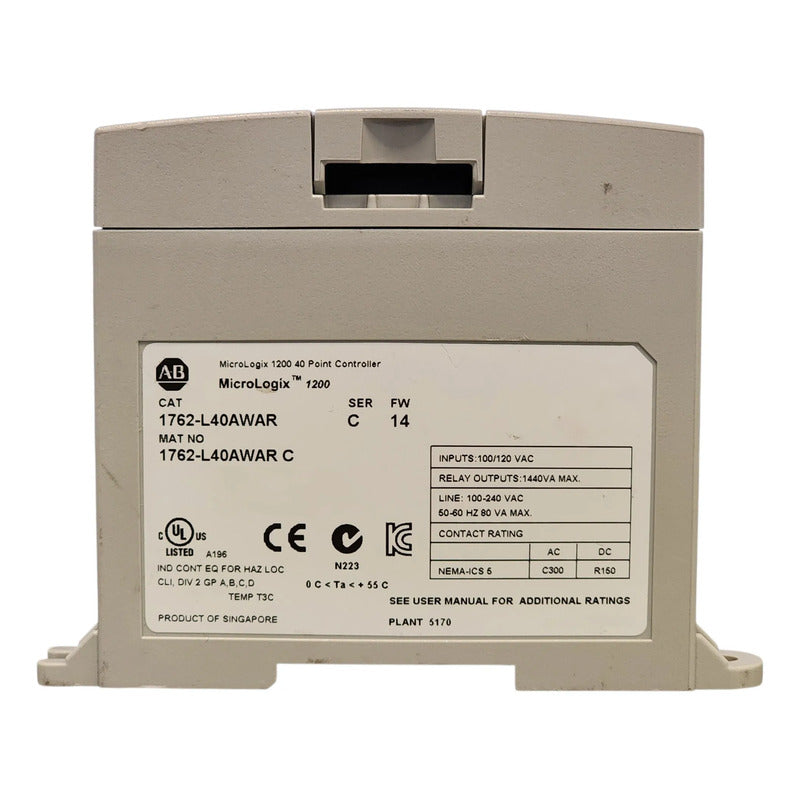 Allen-bradley 1762-l40awar Controlador Plc Micrologix