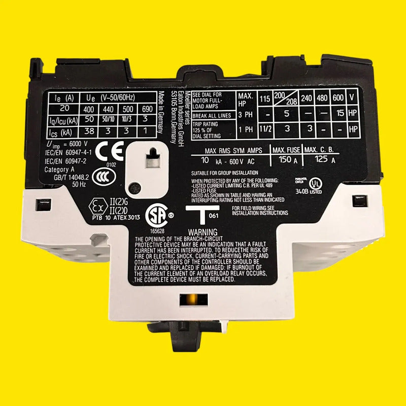 Eaton Pkzm0-20 Guardamotor Manual 20a Trifásico 50/60hz