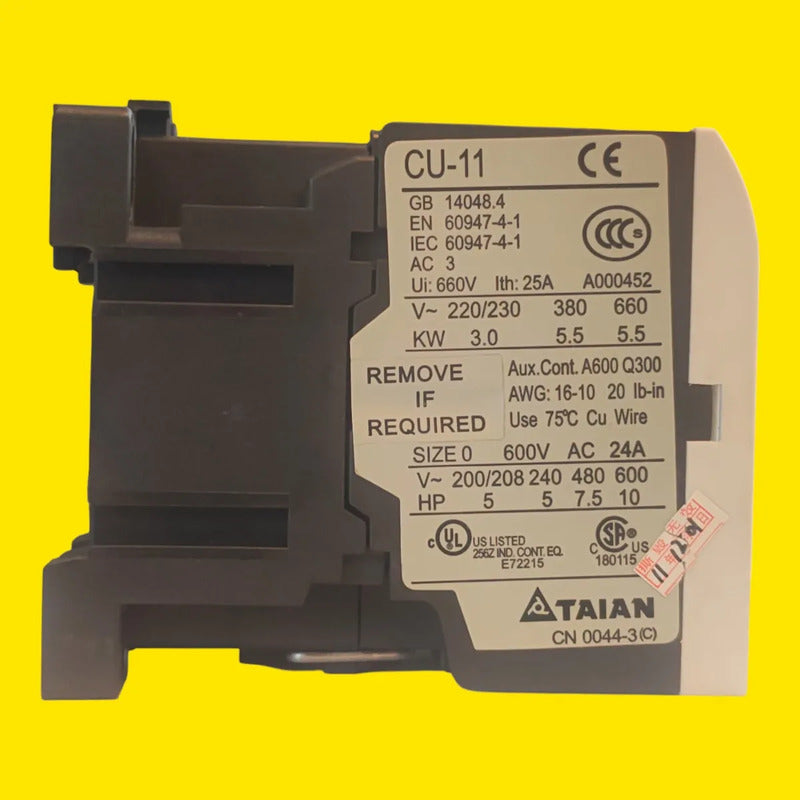 Contactor Magnético Taian Cu-11 Teco Trifásico  220v