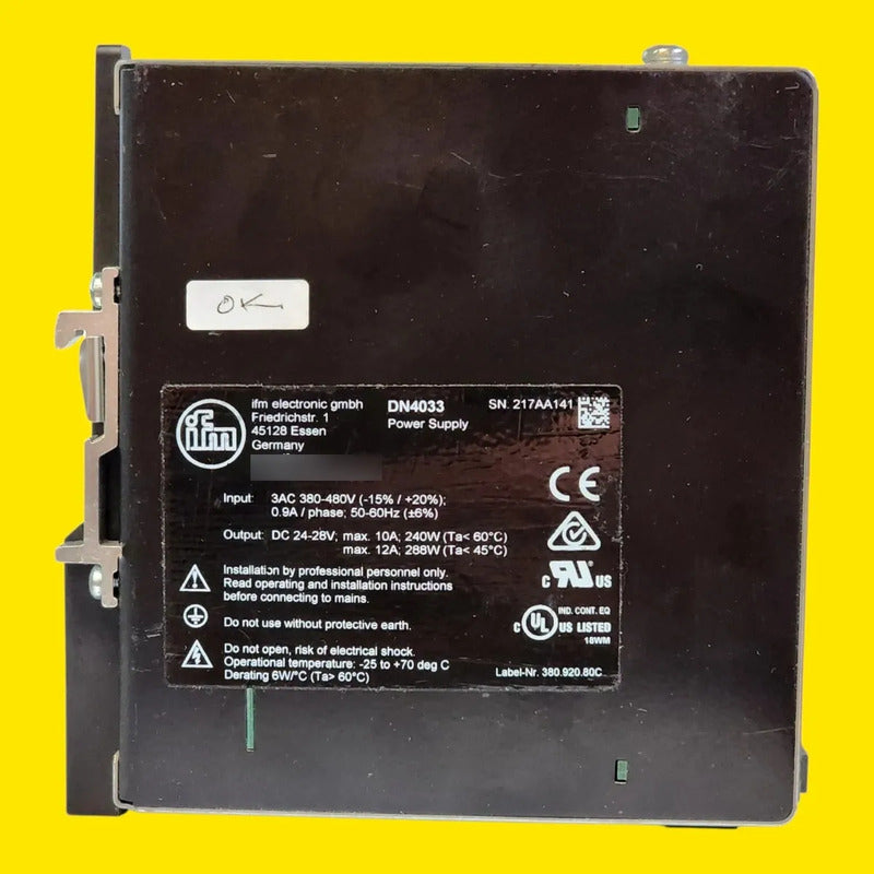 Ifm Dn4033 Fuente De Alimentación 24v Dc 10a 240w