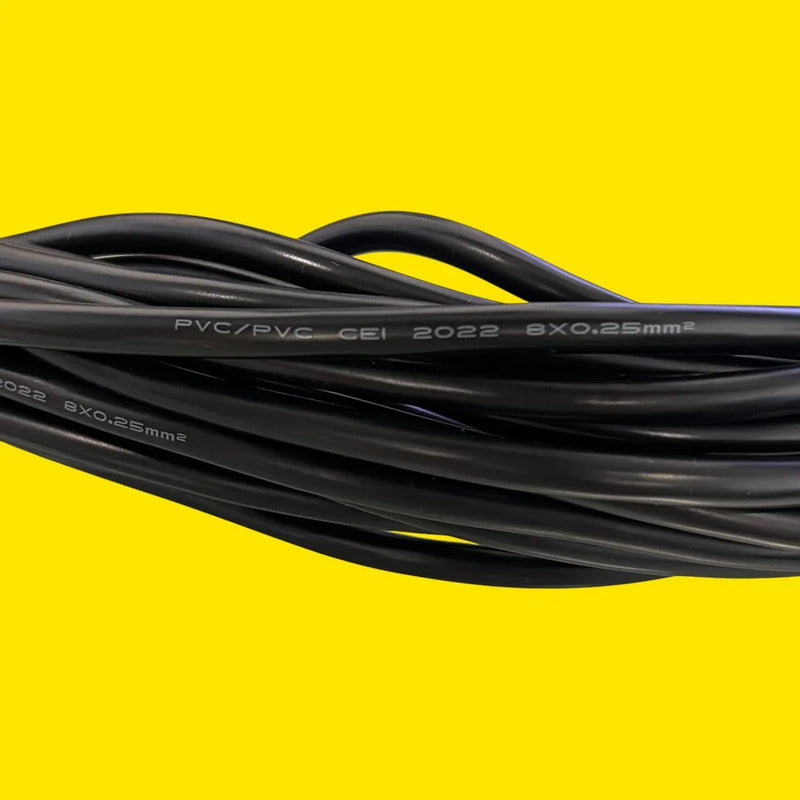 Cable Conector Hembra M12 8 Pines Ip67 Impermeable 15m