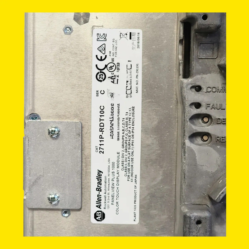 Panelview Plus 1000 2711p-t10c4d8 Allen Bradley Hmi