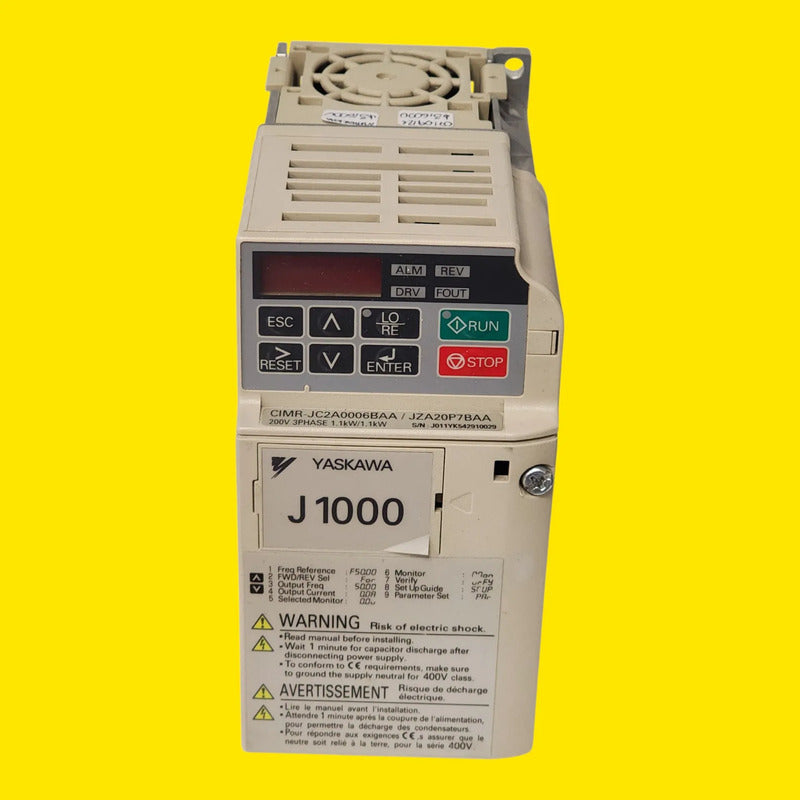 Yaskawa Cimr-jc2a0006baa Variador J1000 1.1kw 200-240v