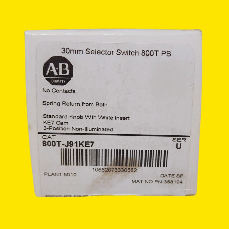 Allen-bradley 800t-j91ke7 Operator For Selector Switch