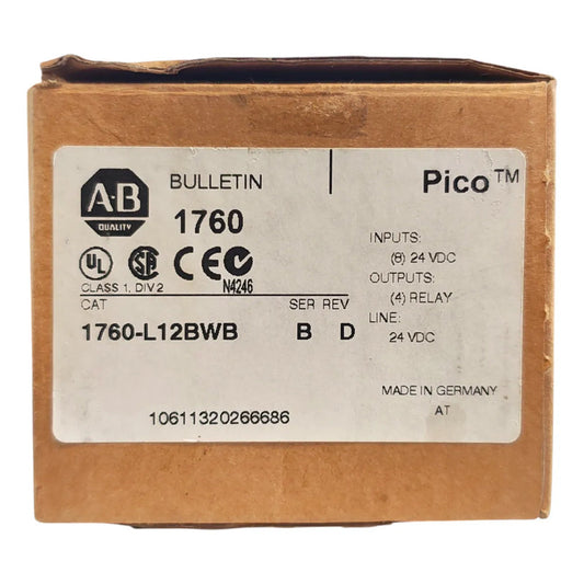 1760-l12bwb Allen-bradley Pico Controller 8 Dig / 4 Out 24v