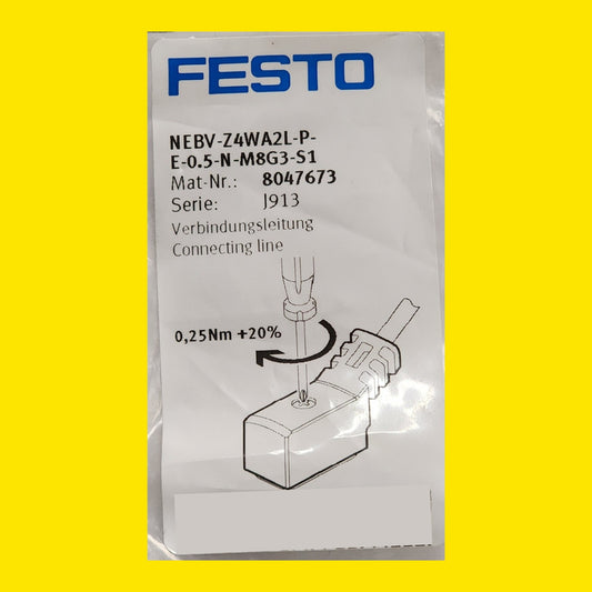 Cable Conexión Festo 8047673 Nebv-z4wa2l-p-e-0.5-n-m8g3-s1