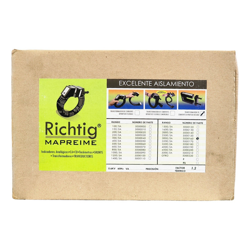 Transformador De Corriente Richtig Mapreime 5000160 Toroidal Negro