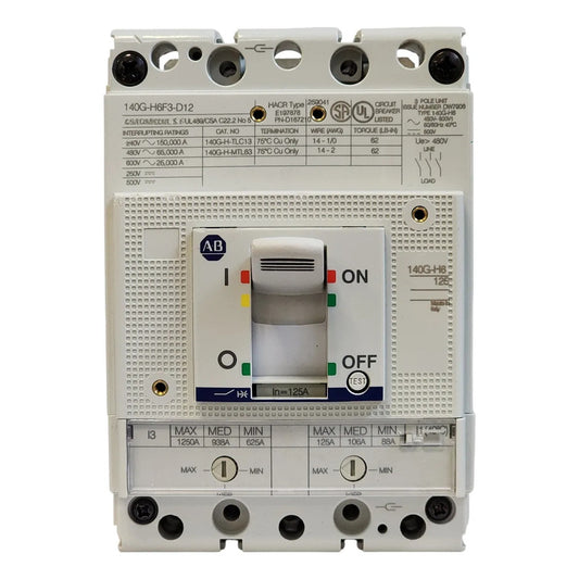 Allen Bradley 140g-h6f3-d12 Guardamotor 125a 690v 50/60 Hz