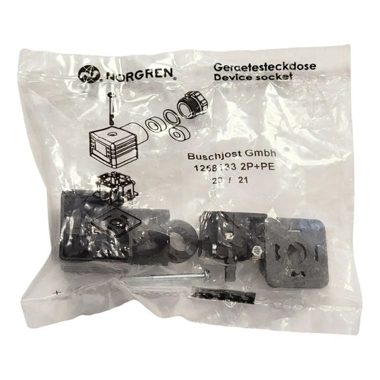 Norgren 1258133 2p+pe Socket Para Bobina De Solenoide