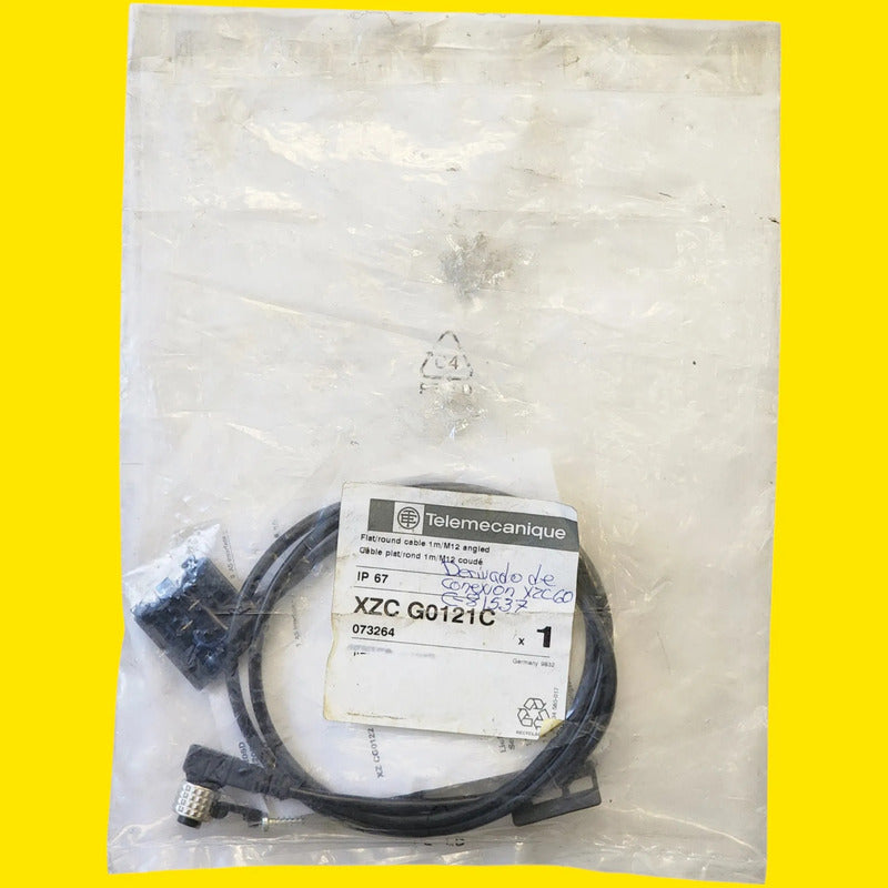 Telemecanique Xzc G0121c Cable M12 Acodado 1 Metro