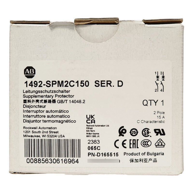Interruptor Termomagnético Allen Bradley 1492-spm2c150