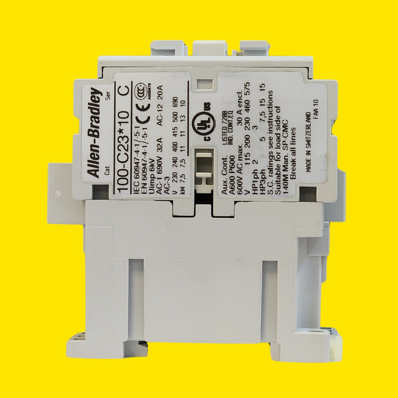 Allen-bradley 100-c23a10 Contactor 3 Polos 23a 220v Ac