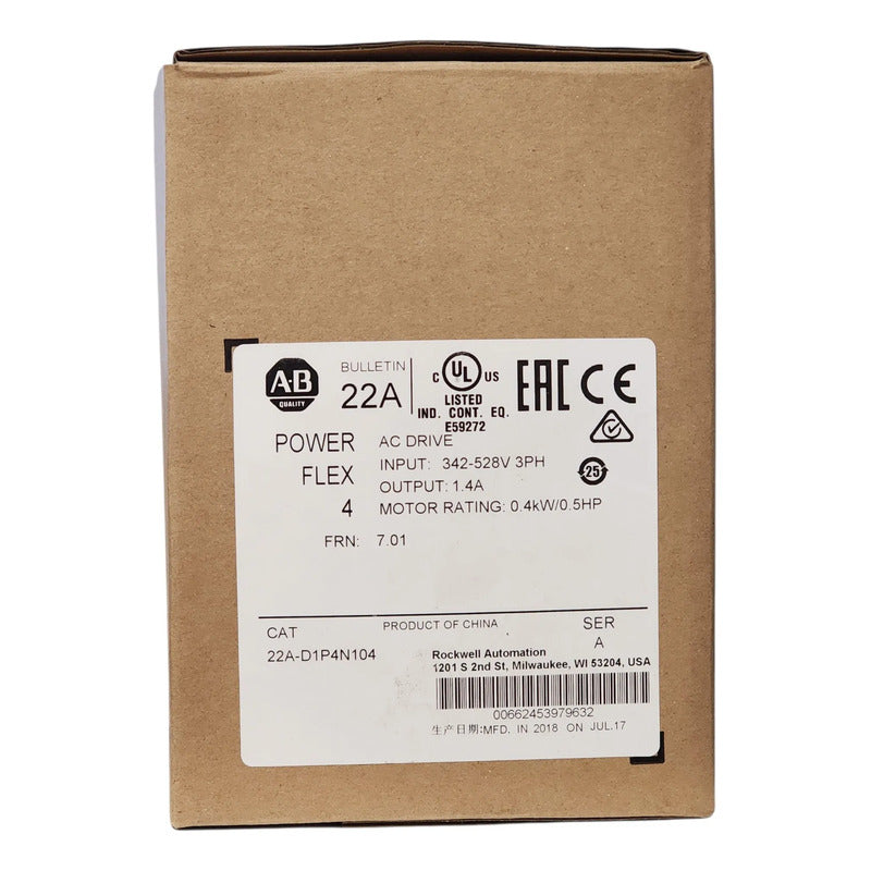 Variador Allen-bradley 22a-d1p4n104 Powerflex 4 0.5 Hp