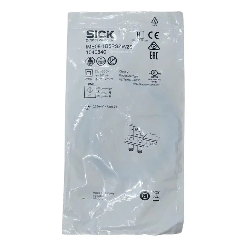 Sick Ime08-1b5pszw2s Sensor De Proximidad, Gama De 1.215m M,