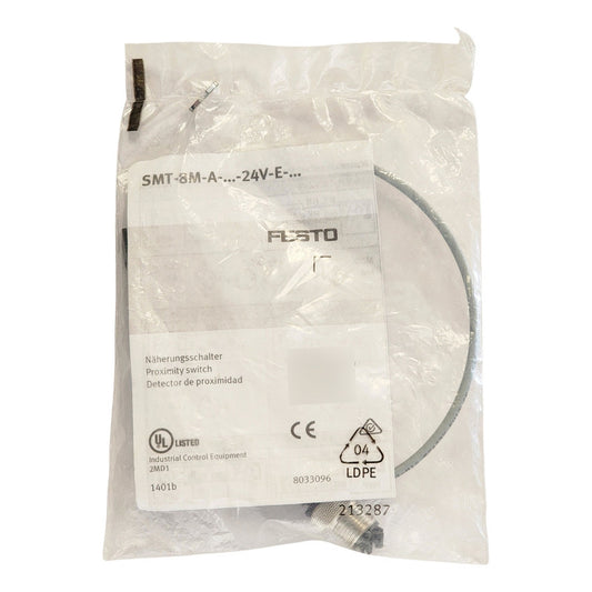 Sensor Magnético Festo Smt-8m 574337 24v M12 0.3m Industrial