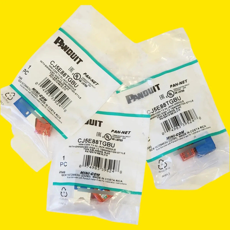 Panduit 2pz Cj5e88tgbu  Mini-com Azul (paq. Con 3 Pzs.)