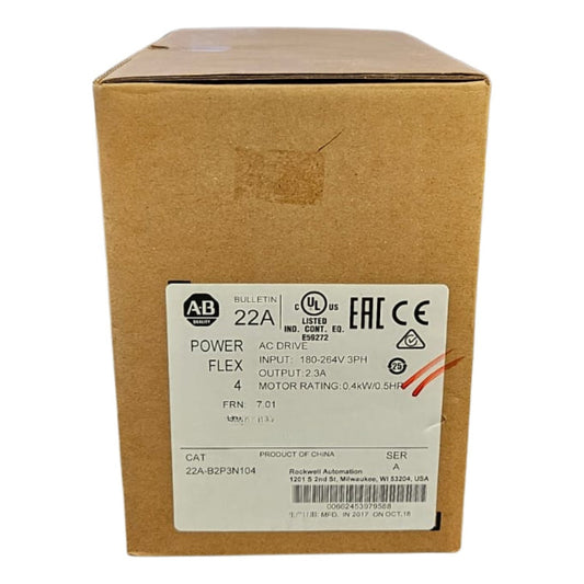 Allen Bradley 22a-b2p3n104 Variador Powerflex 4 0.5 Hp