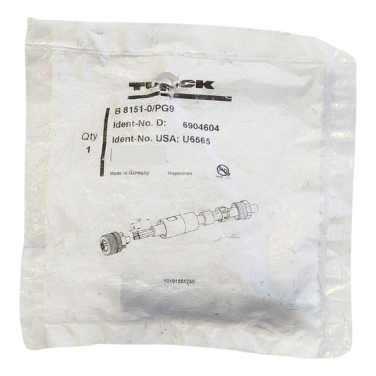 Turck B 8151-0/pg9  U6565 Conector M12 Hembra 5 Polos