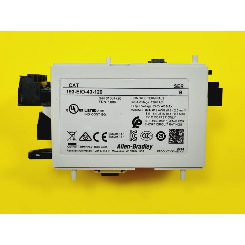 Allen-bradley 193-eio-43-120 Control Terminals 120v Ac