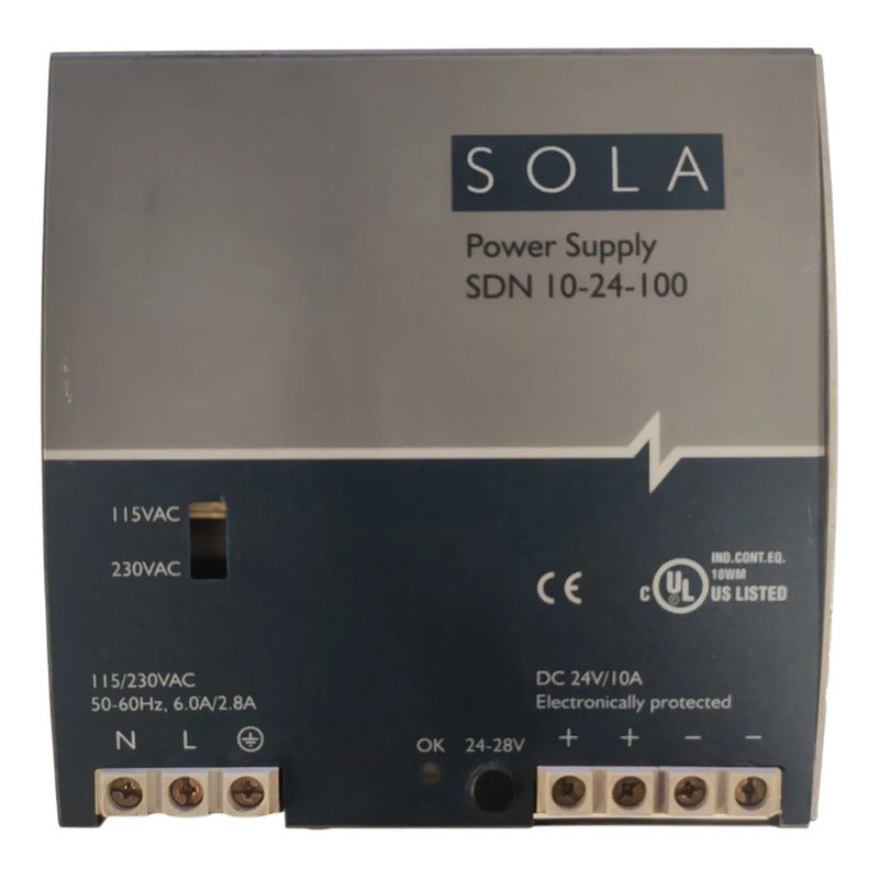 Fuente Solahd Sdn 10-24-100 | Industrial 24v 10a 240w