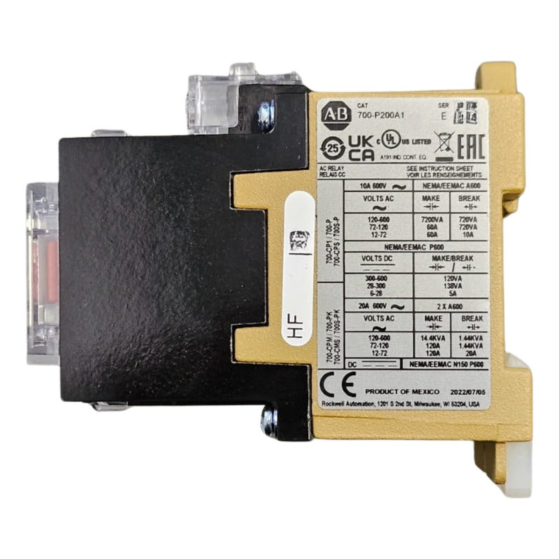 Allen-bradley 700-p200a1 Relay Control Ser. E