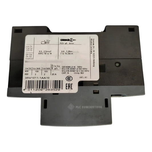 Siemens 3rv1011 1aa10 Guardamotor 50/60
