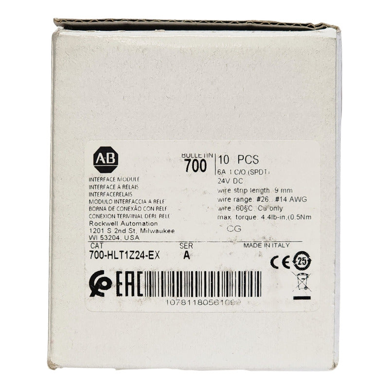 Relé Allen Bradley 700-hl T1z24-ex 24v Riel Din