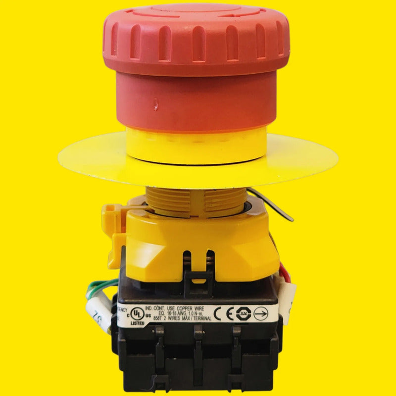 Idec Xw1e-bv Botón De Parada De Emergencia Rojo/amarillo