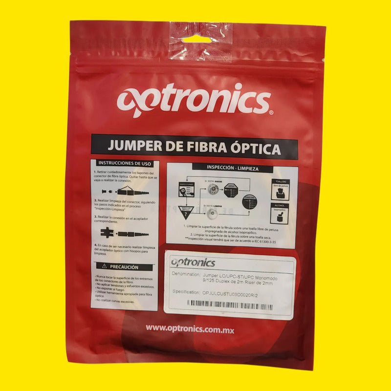 Optronics Lc/upc-st/upc Cable De Fibra Óptica 2m Amarillo