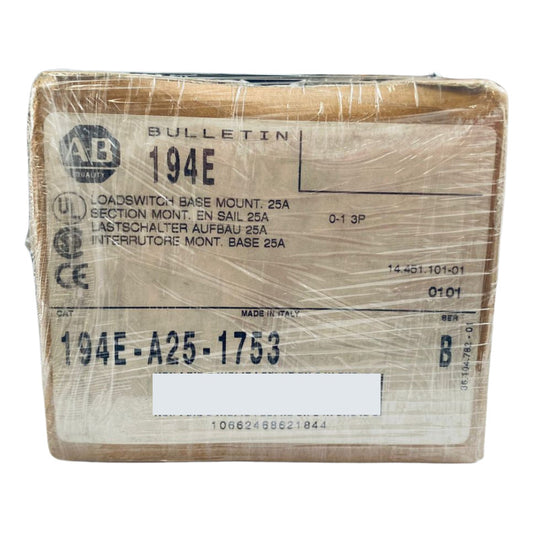Allen Bradley Interruptor De Desconexión 194e-a25-1753 *
