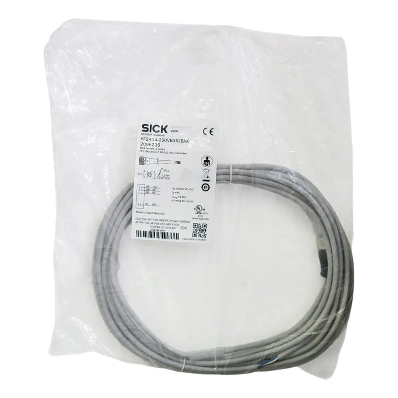 Sick Yf2a14-050v-b3xleax 2096235 Cable M12 4 Pines 5m Gris