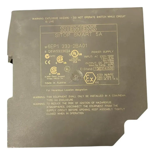Siemens Sitop Smart 6ep1333-2ba01 24v 5a 120w