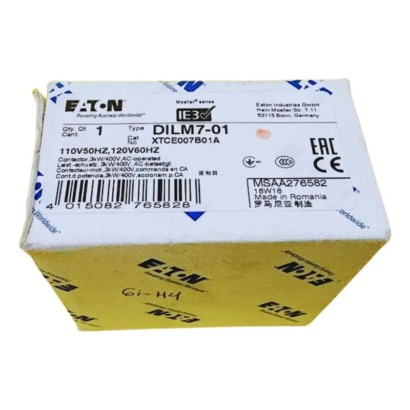 Contactor Eaton Dilm7-01 (276585) 7a 3kw | 1nc Integrado
