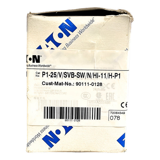 Eaton P1-25/v/svb-sw/n/hi-11/h-p1 Interruptor De Bloqueo Negro